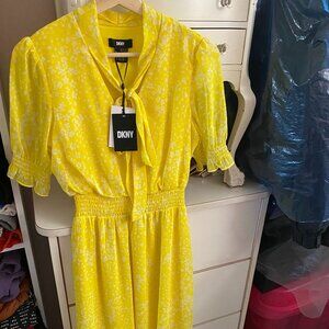 Brand new DKNY light yellow dress